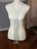 Handmade macramé necklace 22in